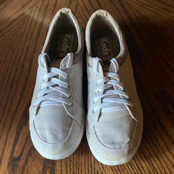 Keds ortholite women’s railroad tan striped sneakers classic size 8 - Picture 1 of 10